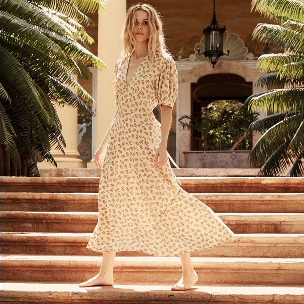 BNWT Doen Wisteria Dress • Yellow Cottage • L